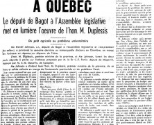 «Remarquable discours de Me Daniel Johnson à Québec»