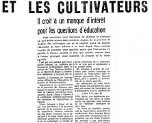 «L’honorable Daniel Johnson et les cultivateurs. Il croit à un manque d’intérêt pour les questions d’éducation»