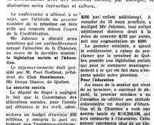 «Il faut se méfier des subtilités qui impliquent la centralisation. Me Daniel Johnson à Québec»