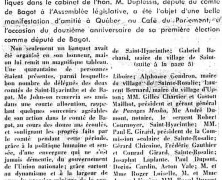 «L’honorable Daniel Johnson est député du comté de Bagot depuis 12 ans. Anniversaire souligné à Québec»