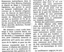 «L’honorable Johnson prie les agriculteurs de pousser plus avant leurs études»