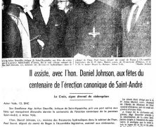 «S.E. Mgr Douville aux fêtes d’Acton Vale»