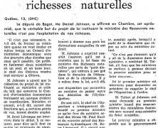 «Pour créer ce nouveau ministère? Le petit dictateur des richesses naturelles»