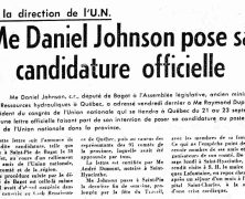 «À la direction de L’Union nationale, Me Daniel Johnson  pose sa candidature officielle»